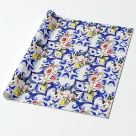 Italienischer Stil, Fliesen, Majolika, Zitrone All Geschenkpapier