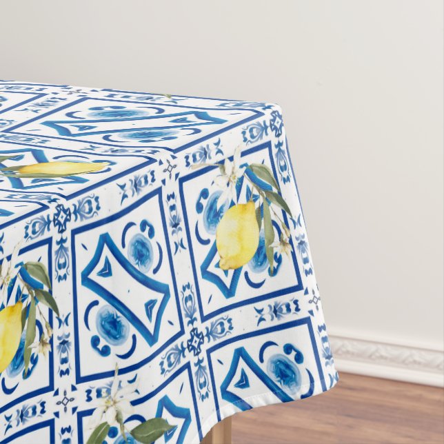 Italienischer Stil, mediterran, majolica, lemon, Tischdecke (Beispiel)