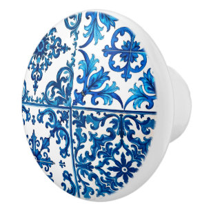 italienischer Stil, mediterran, mosaik, blau, Keramikknauf