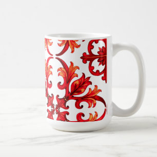 Italienischer Stil, Mosaik, rot Kaffeetasse