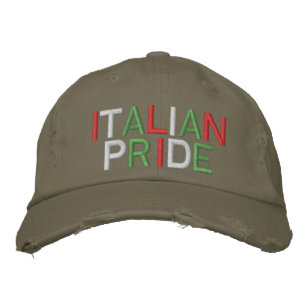 Italienischer Stolzhaufen Olive gestörte Baseballk Bestickte Baseballkappe