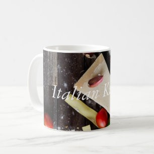 Italienischer Text für Lebensmittel Kaffeetasse