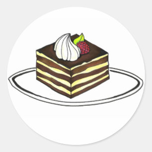 Italienischer Tiramisu Bäckerei Plate Himbeere Fei Runder Aufkleber