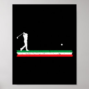 Italienischer Vater Golfen Vater Italien Flagge Go Poster