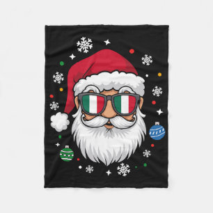 Italienischer Weihnachts-Pyjama Lustig Italienisch Fleecedecke
