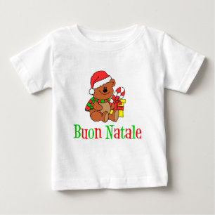 Italienischer Weihnachtsbär für Kinder Baby T-shirt