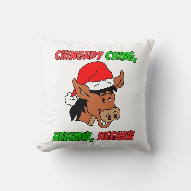 Italienischer WeihnachtsDonkey Kissen (Vorderseite)