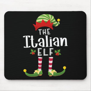 Italienischer Weihnachtself passendes Schlafanzug Mousepad