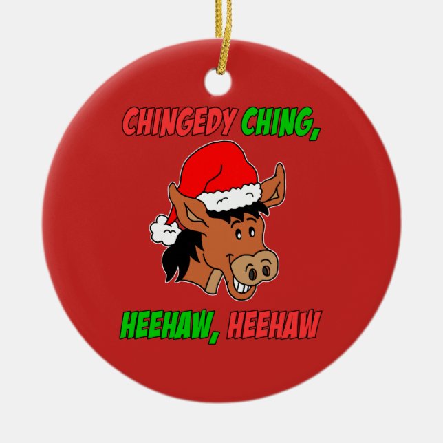 Italienischer Weihnachtsesel Keramik Ornament (Vorne)