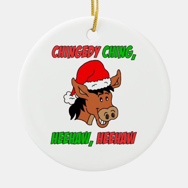 Italienischer Weihnachtsesel Keramik Ornament (Vorne)