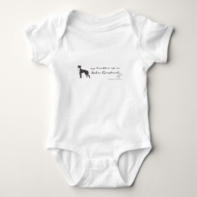 Italienischer Windhund Baby Strampler (Vorderseite)