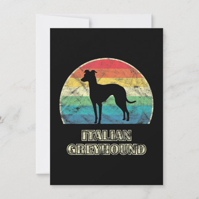Italienischer Windhund Dankeskarte (Vorderseite)