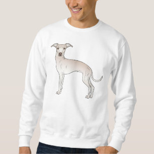 Italienischer Windhund-Hund Süßer Cartoon-Hund in  Sweatshirt