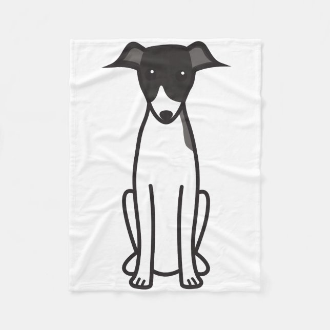 Italienischer Windhund-HundeCartoon Fleecedecke (Vorderseite)