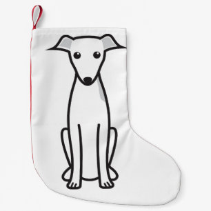Italienischer Windhund-HundeCartoon Kleiner Weihnachtsstrumpf