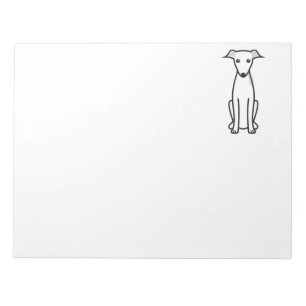 Italienischer Windhund-HundeCartoon Notizblock