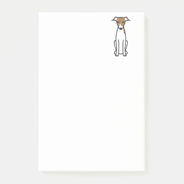 Italienischer Windhund-HundeCartoon Post-it Klebezettel (Vorderseite)