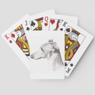 Italienischer Windhund-Hundekunst-Spielkarten Spielkarten