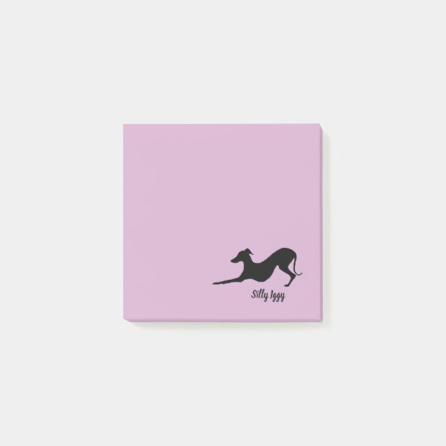 Italienischer Windhund-Hundepost-itNotizblock Iggy Post-it Klebezettel (Vorderseite)