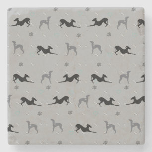 Italienischer Windhund-HundIggy Untersetzer-Druck Steinuntersetzer