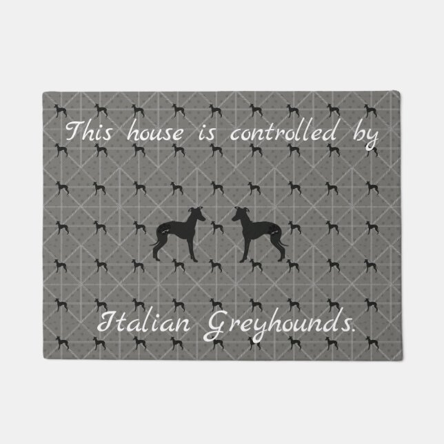 Italienischer Windhund Iggy Hundetür-Matte Fußmatte (Vorderseite)