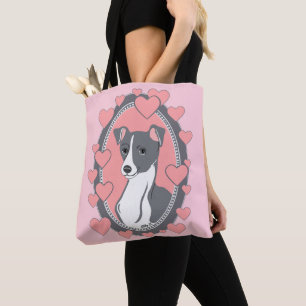 Italienischer Windhund-Liebe-Rosa-Taschen-Tasche Tasche
