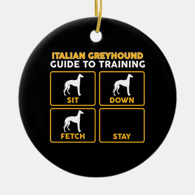 Italienischer Windhund-lustiger Lehrer Keramik Ornament (Vorne)