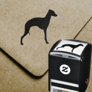 Italienischer Windhund-Silhouette Permastempel