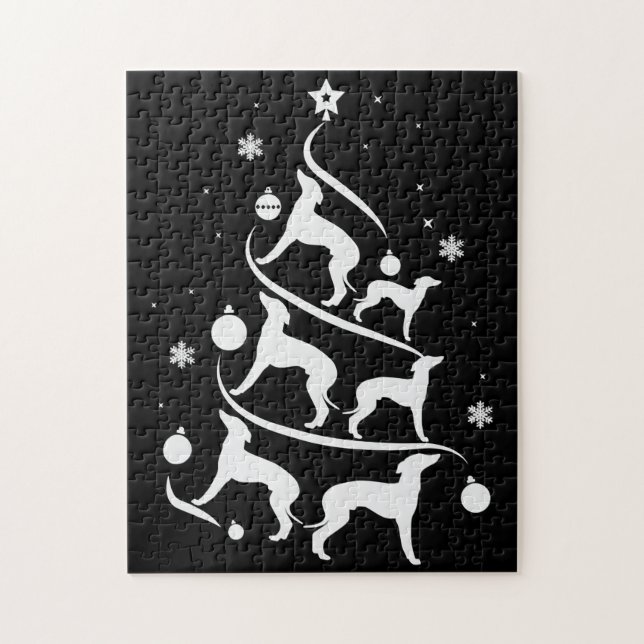 Italienischer Windhund-Weihnachtsbaumliebhaber (Vertikal)