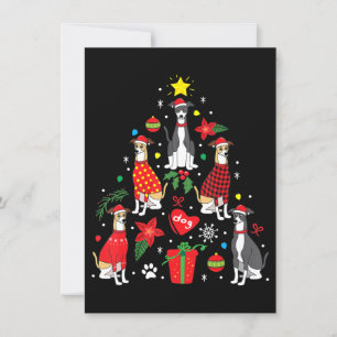 Italienischer Windhund-Weihnachtsbaumschmuck Hunde Einladung