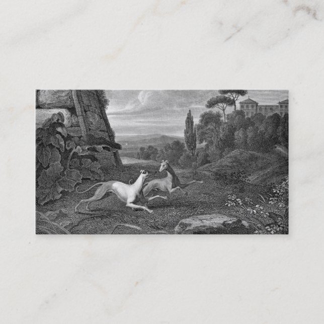 Italienischer Windhund Zeichne Visitenkarte (Vorderseite)