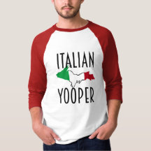 Italienischer Yooper Baseball-T - Shirt