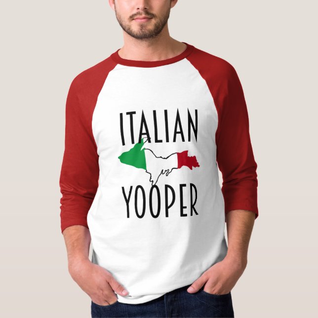 Italienischer Yooper Baseball-T - Shirt (Vorderseite)