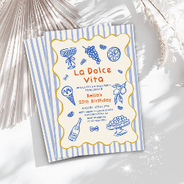 Italienisches Abendessen La Dolce Vita Geburtstags Einladung