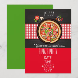 Italienisches Abendessen-Party der Pizza Einladung