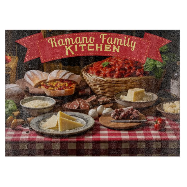 Italienisches Abendessen Schneidebrett (Vorderseite)