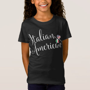 Italienisches Amerikaner Entwinted Herz-T-Shirt T-Shirt