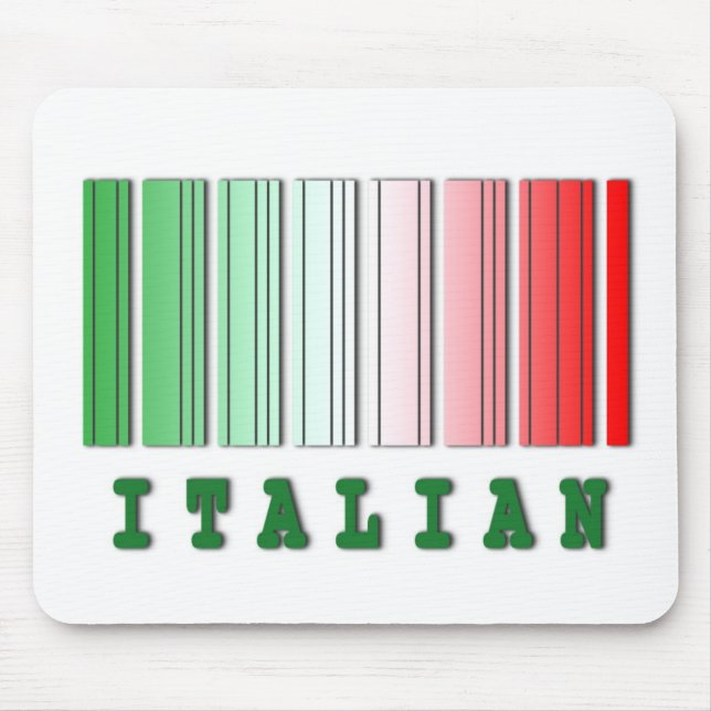 Italienisches Barcode-Design Mousepad (Vorne)