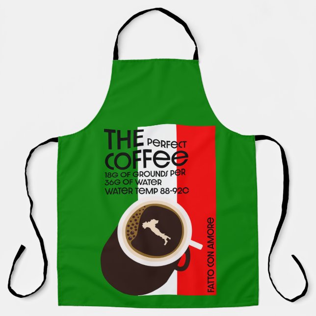 Italienisches Baristas Schürze (Vorderseite)