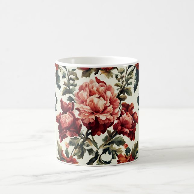 Italienisches Barock. Chic Blume und Blätter Kaffeetasse (Mittel)