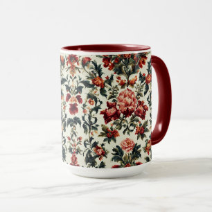 Italienisches Barock. Chic Blume und Blätter Tasse