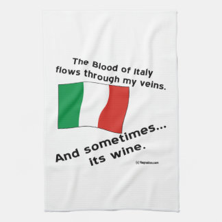 Italienisches Blut fließt durch die Vene, manchmal Geschirrtuch
