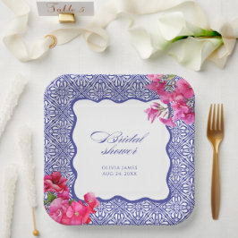 Italienisches Bougainvillea-Brautparty Pappteller