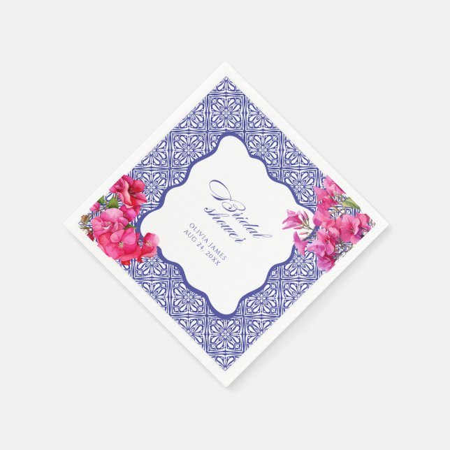 Italienisches Bougainvillea-Brautparty Serviette (Ecke)