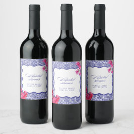 Italienisches Bougainvillea-Brautparty Weinetikett