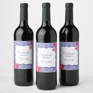Italienisches Bougainvillea-Brautparty Weinetikett