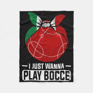 Italienisches Bowling Game Italy Bocci Player Bocc Fleecedecke