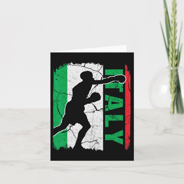 Italienisches Boxteam Italienische Flag Boxhandsch Karte (Vorderseite)