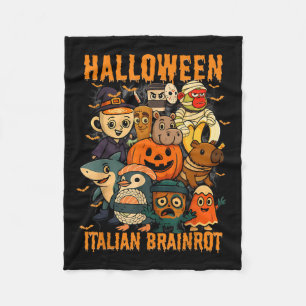 Italienisches Brainrot-Meme-Zeichen Halloween-Kost Fleecedecke