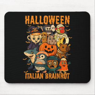 Italienisches Brainrot-Meme-Zeichen Halloween-Kost Mousepad